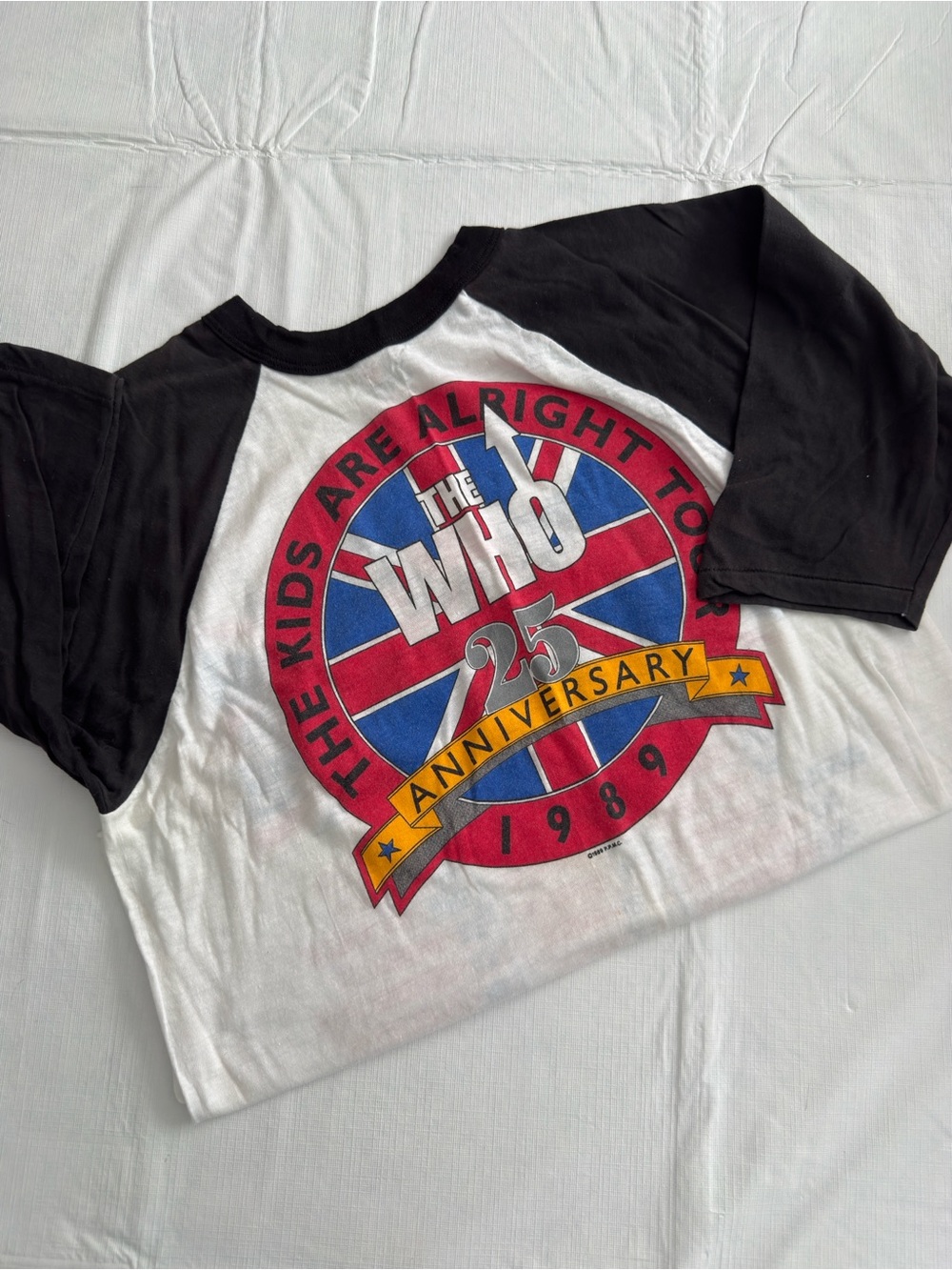 The Who 25th Anniversary Raglan Tee - Black & White
